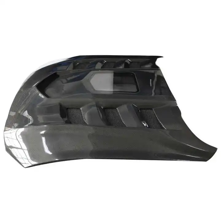 New for Mustang 2018-2022 Carbon Fiber Front Bumper Bolt-On Universal Fitment 2-Year Warranty